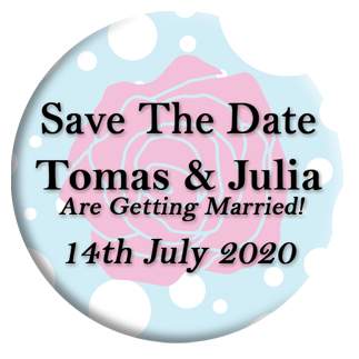 Example Save the Date Badges