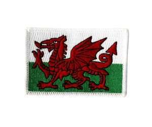 The Welsh (Wales) Flag Embroidered Badge features a red dragon on a white and green background, making it the perfect patch for proudly displaying your heritage.